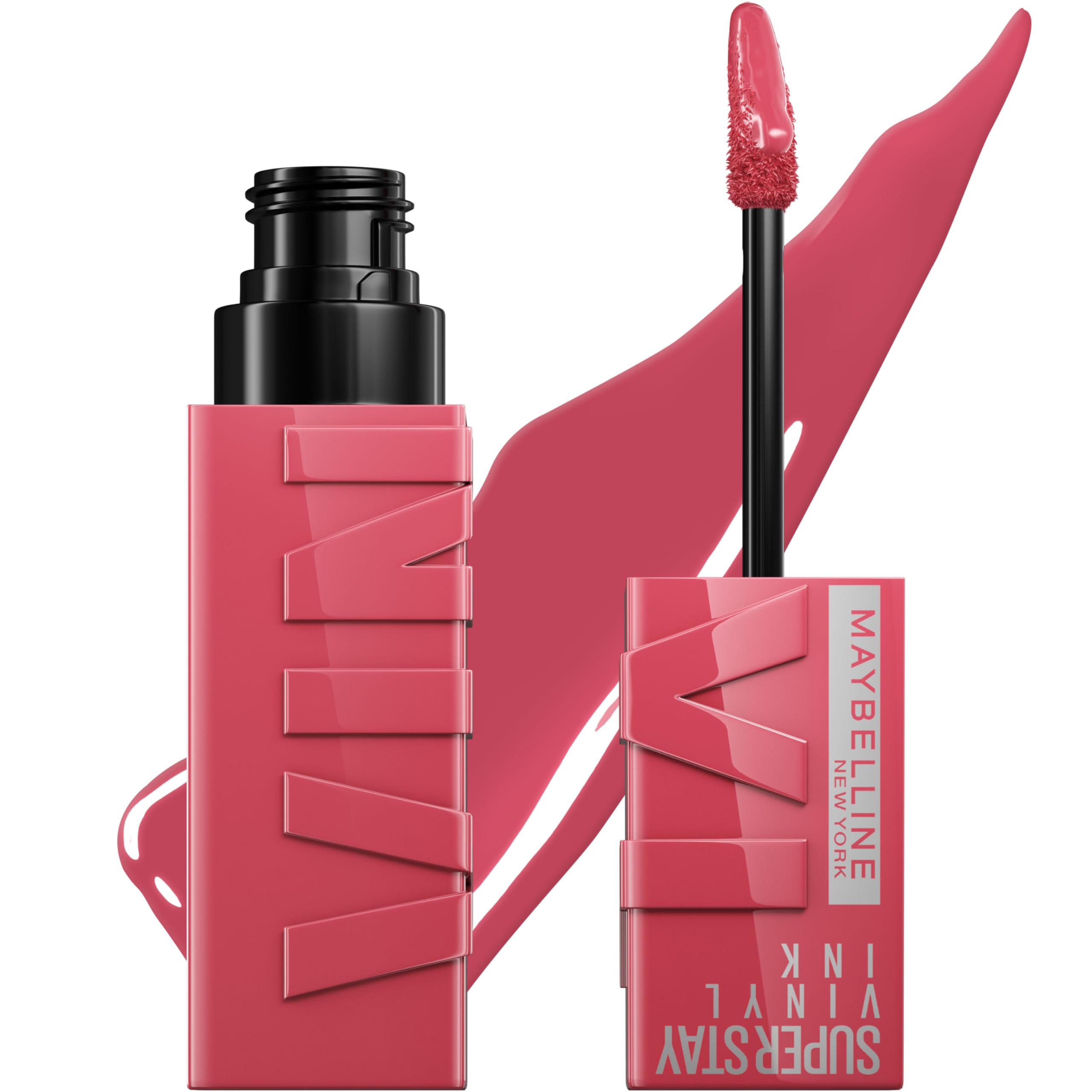 Maybelline Super Stay Vinyl Ink Longwear No-Budge Liquid Lipcolor Makeup, Highly Pigmented Color and Instant Shine, Cheeky, Rose Nude Lipstick, 0.14 fl oz, 1 Count